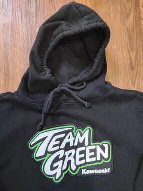 Kawasaki Racing Team Green Embroidered Hoodie Sweatshirt